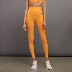 Beyond Yoga Heathered Orange Yoga Pants Leggings Size XS Space Dye